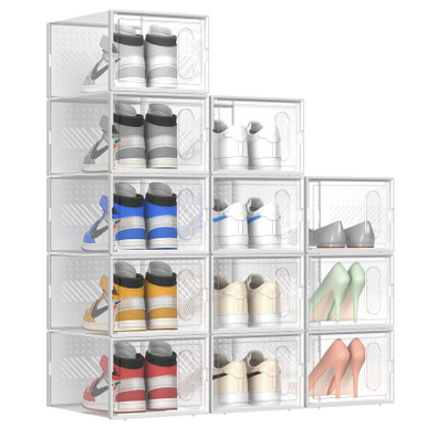 SALA X-Large 12 Pack Shoe Storage Box with Magnetic Door, Fit up to ...