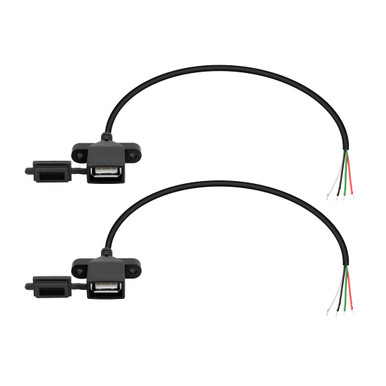 RIIEYOCA 2Pcs USB 2.0 Male Plug 2pin Bare Wire,USB Power Data Cable DIY Pigtail Cable For USB Equipment Installed Or DIY Replace Repair (2M