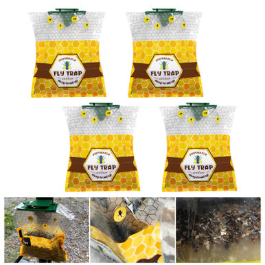 4 Big Bag Disposable Fly Traps Outdoor Hanging, Ranch Stable Horse Fly ...