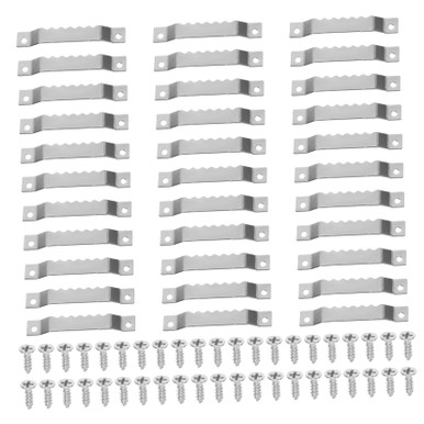 Picture Frame Hardware Kit - 25 Sawtooth Hangers, 100 Turn Buttons & 150 Screws