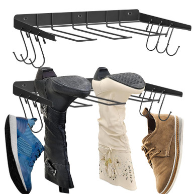 Boot Rack Wall OPELETNNT Boot Rack Organizer Tall Boots, 2 PCS Rustproof Wader Hangers ...