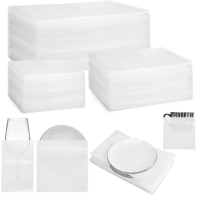 Packaging Padding Materials Ireer 100 Pcs Cushion Foam Pouches Sheets for Packing Dishes Foam ...