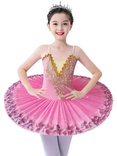 ZX Girl's Ballet Swan Lake Tutu Costume Professional Camisole Skirted ...