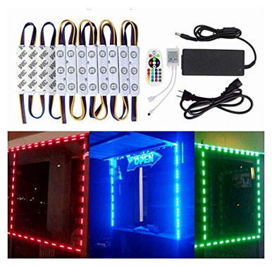 Window Led Lighting 10FT Storefront Window LED Light Kit 5050 RGB Injection LED Module ...