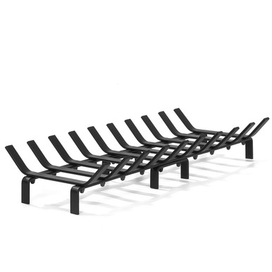 Burning Log Rack MinWadil Heavy Duty Fireplace Grate Rack, 24 inch Solid Steel Fireplace ...