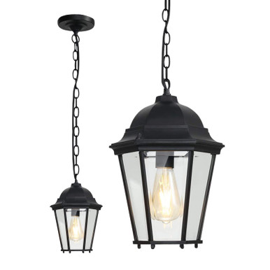 ALAISLYC Outdoor Pendant Lights for Porch Black Hanging Outdoor Hanging ...