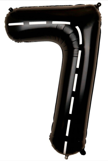 Number 7 Race Car Balloon, 40inch Big Mylar Road 7 Balloon Boys 7th ...