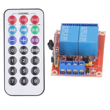 Infrared Remote Control Relay, 10A PCB 2-Channel Remote Control Relay ...