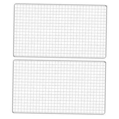 Yardwe 2pc Stainless Steel Bbq Mesh Grill Wire Rack Grilling Grate ...