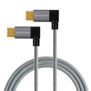 USB Type C Cable, CableCreation 4 Feet Dual Right Angle USB-C to USB-C ...