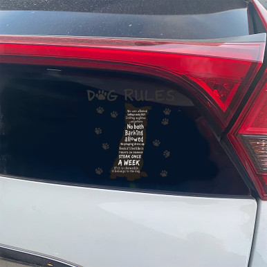 Dog Silhouette Funny Dog Rules Quotes No Bath Barking Allowed Pet Dog ...