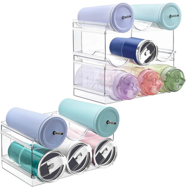 [ Large Compartment ] 5 Pack Water Bottle Organizer, Stackable Kitchen ...