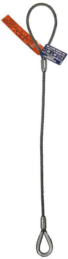 Eye Loop Cable Rigging Single Leg Wire Rope Sling | 1 Ton Vertical Rated Capacity | Flemish ...