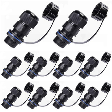 5PCS Waterproof RJ45 Connectors - IP67 Rated Ethernet Couplers For Outdoor Network CAT5/6 Cables