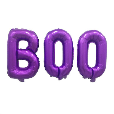 Purple Boo Foil Balloons, 16 Inch Halloween Boo Balloon Banner Set, Boo ...