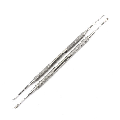 2-Piece Dental Molt Curette Set – Stainless Steel Surgical Curettage Tool For Cyst Removal