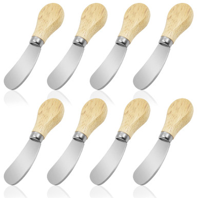 Harlik Wooden Butter Knife Set, Spreaders For Jam/Cheese Brown, A