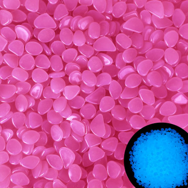 Pink Landscape Rocks 200pc Pink Glow in The Dark Rocks Outdoor Glowing Landscaping Pebbles ...