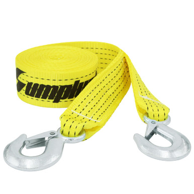 Tow Strap With Hooks 2" X 20' - 12,000lb Heavy Duty Recovery Rope For Trucks & SUVs