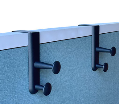 Tetra-Teknica Home Essentials - Gancho De Pared De Metal, Negro Mate Paquete De 3