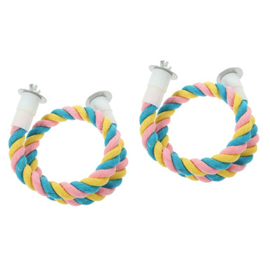 Image showcasing NOLITOY 2pcs Bird Toy Bird Cage Accessory Parrot Swing Rope Bird Rope ...