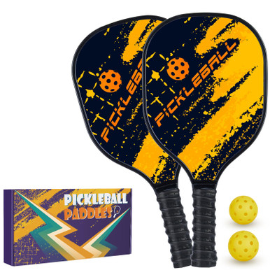 ENERFACE Pickleball Paddles Set of 2 : Ergonomic Grip Wooden Pickleball ...