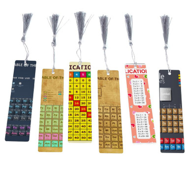 Table Bookmark 6 Pieces Bookmark, Vintage Colorful Periodic Table Chemistry Bookmarks ...