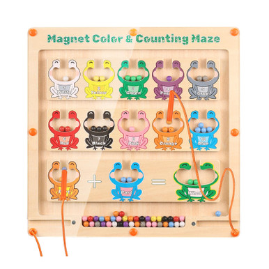 Magnetic Color and Number Maze Montessori Toys Wooden Magnet Color ...