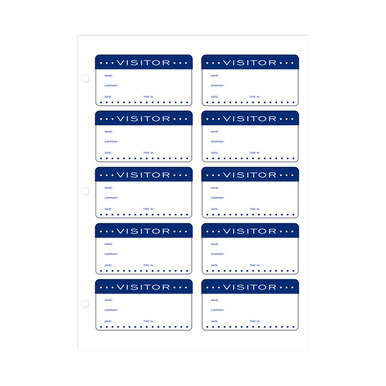 Visitor Badges Form Booklet / 25 Sheet Log Book / 250 Visitor Labels ...