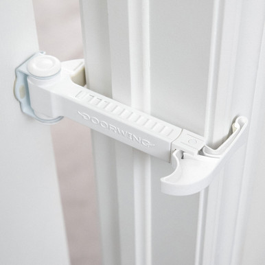 DOORWING Portable Door Lock & Pinch Guard. No Adhesives, Screws or Door