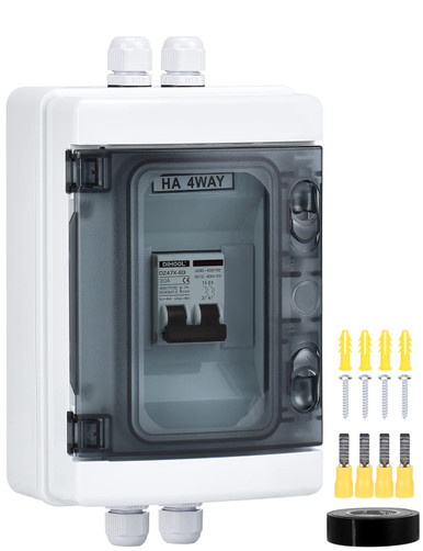 DIHOOL DC AC Disconnect Box Outdoor 30 Amp Breaker Box, Miniature ...