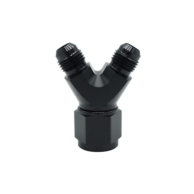 AC PERFORMANCE Black Aluminum -10 AN Female Swivel to 2 x -8 AN Male ...