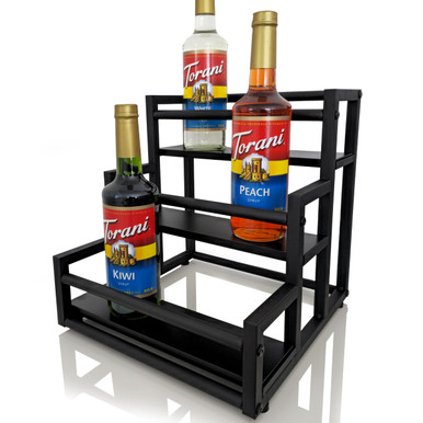 BUZZPER Coffee Syrup Rack Organizer - 3 Tier Syrup Stand for 9 Bottles ...