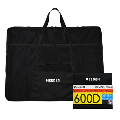 MEEDEN Soft Art Portfolio Bag: 81 x 106 cm Zwarte Kunst Canvas Portfolio Case - Waterdichte 600D Oxford Dragende Opslaghoes Voor Kunstwerk, Poster, Schetsen en Tekenen