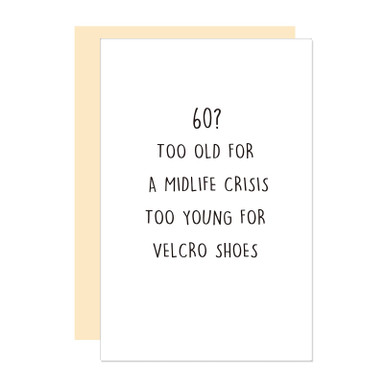 Funny 60th Birthday Greeting Card, Hilarious Sixty Years Old Card for ...