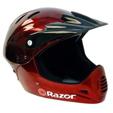 Razor Full Face Youth Helmet, Black Cherry - Warehousesoverstock