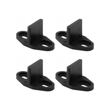 4Pack Black Aluminum Floor Guide for Sliding Barn Door Hardware T Shape ...