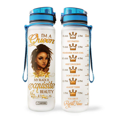 64HYDRO 32oz 1Liter Motivational Water Bottle with Time Marker ...