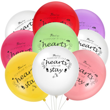 Prasacco 42 Pieces Colorful Memorial Funeral Balloons, 12 inch Memorial