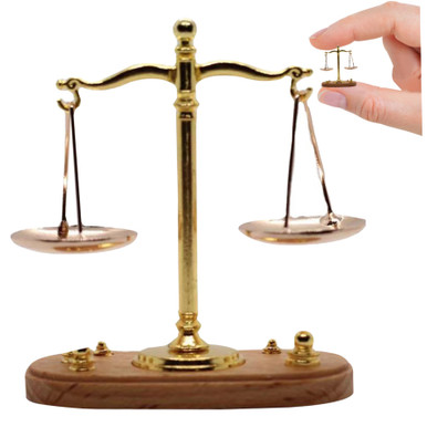 Dollhouse Furniture 1:12 Scale Mini Libra Scale with 6 Balancing ...