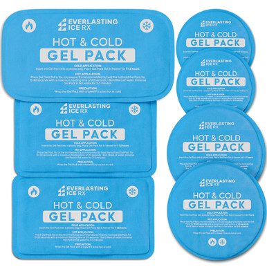 Reusable Hot and Cold Gel Ice Packs for Injuries - 7 Pack Variety Gel ...