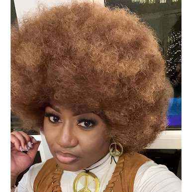 Kavsni Wig 70's Curly Wigs for Black Women Large Bouncy Fluffy and Soft ...