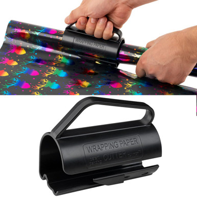 Roll Paper Ripper Tool Wrapping Paper Roll Cutter, Black Wrapping Paper Cutter Tool with ...