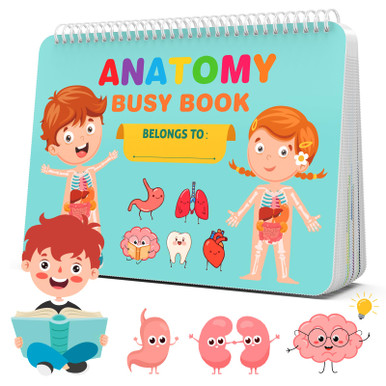 HONGDDY Montessori Busy Book for Kids, Human Body Anatomy Book ...