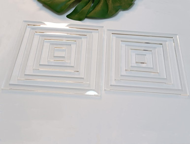 Multi Squares Acrylic Router Templates,1/4