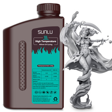 Image showcasing SUNLU High Temperature 3D Printer Resin, Fast Curing 3D Resin for LCD ...