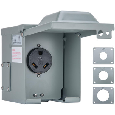 30 Amp 125 Volt RV Power Outlet Box- 30 Amp RV Plug Box- Enclosed ...