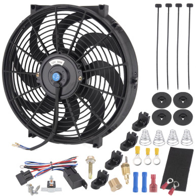14 Inch Electric Radiator Fan Kit, 12 Volt Radiator Cooling Fan Slim