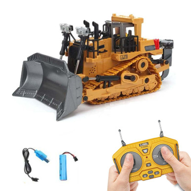 Fanmaikuail RC Bulldozer, 9 Channel Remote Control Bulldozer Toy 1:20