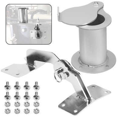 Heavy Duty Stainless Steel Lid Hinge & 2